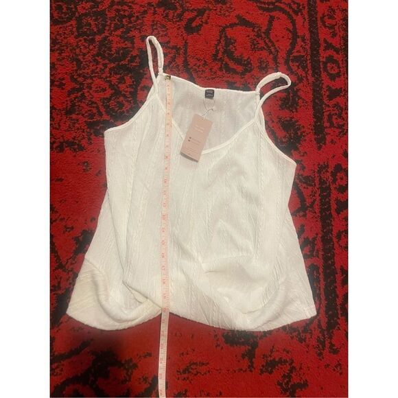 NEW Womens White Strappy Tank TOP SZ XXL Emery Rose Tags - Picture 4 of 7